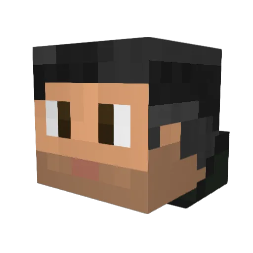 tgho Minecraft avatar head, 3D render