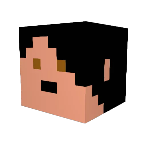 tgkuma Minecraft avatar head, 3D render