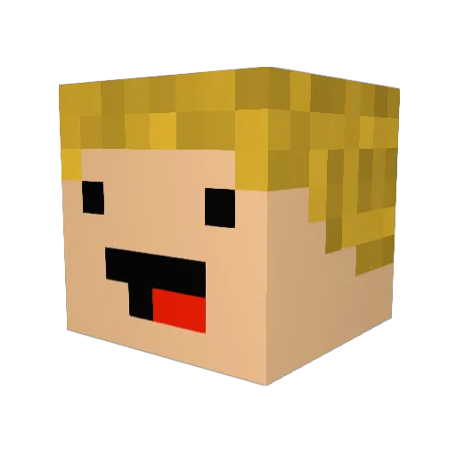 tgm19 Minecraft avatar head, 3D render