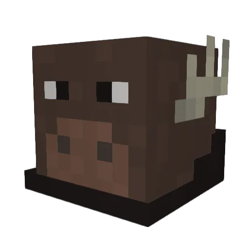 tgowns Minecraft avatar head, 3D render
