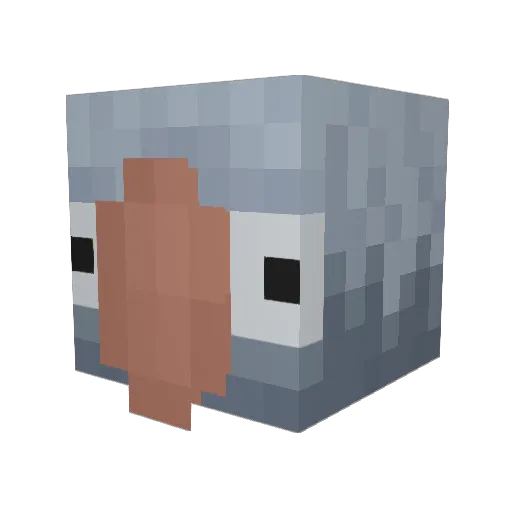 tgpu Minecraft avatar head, 3D render