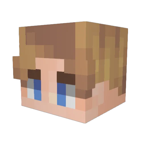 th3flx Minecraft avatar head, 3D render