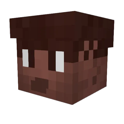 th3rap1st Minecraft avatar head, 3D render