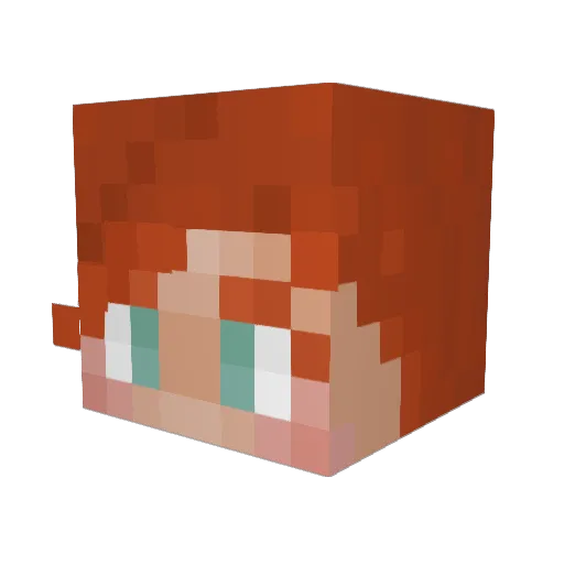 th8a Minecraft avatar head, 3D render