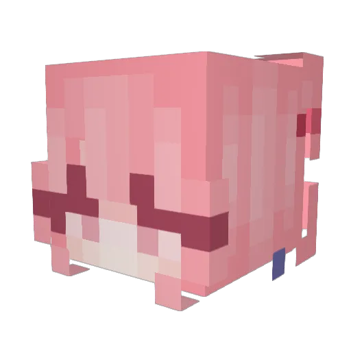 th_uzz Minecraft avatar head, 3D render