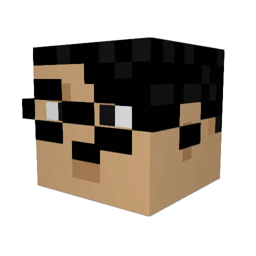 thacy Minecraft avatar head, 3D render
