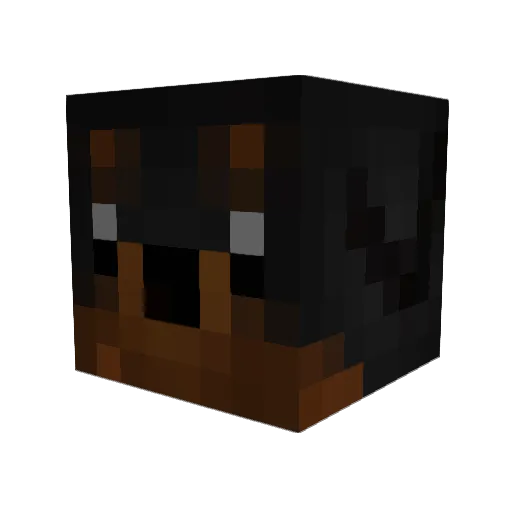 thadog Minecraft avatar head, 3D render