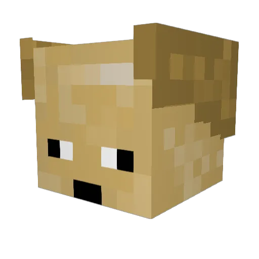 thafslun Minecraft avatar head, 3D render