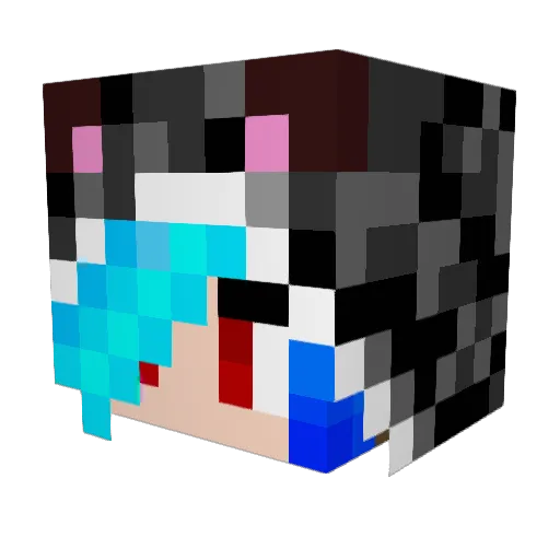 thailino Minecraft avatar head, 3D render
