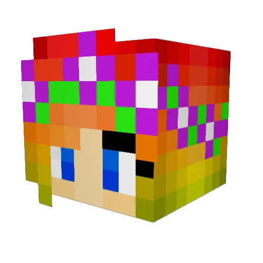thairamoon Minecraft avatar head, 3D render