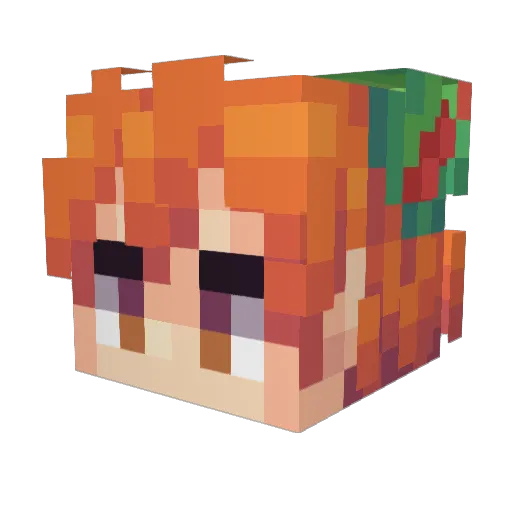 thalizora Minecraft avatar head, 3D render
