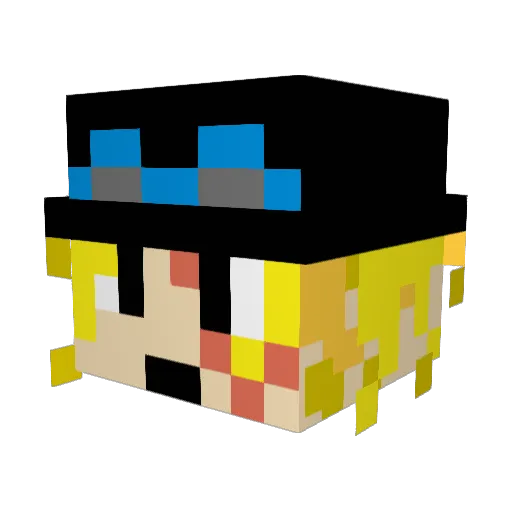 thaloc86 Minecraft avatar head, 3D render