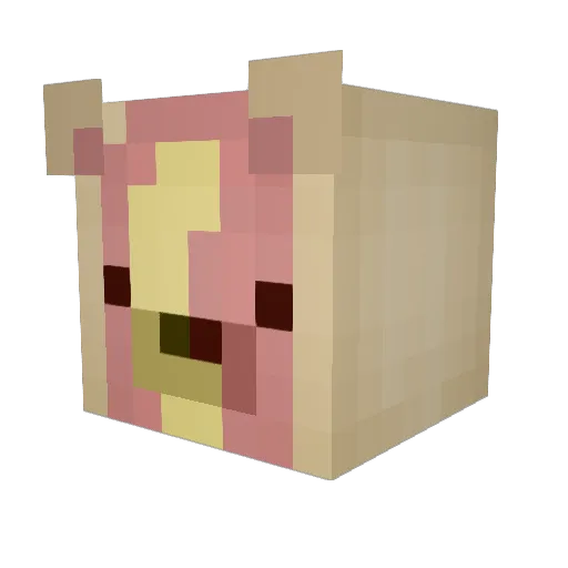 thamby Minecraft avatar head, 3D render