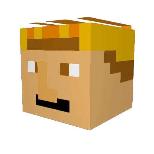 thanasis_mar7 Minecraft avatar head, 3D render