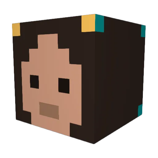 thandrickk Minecraft avatar head, 3D render