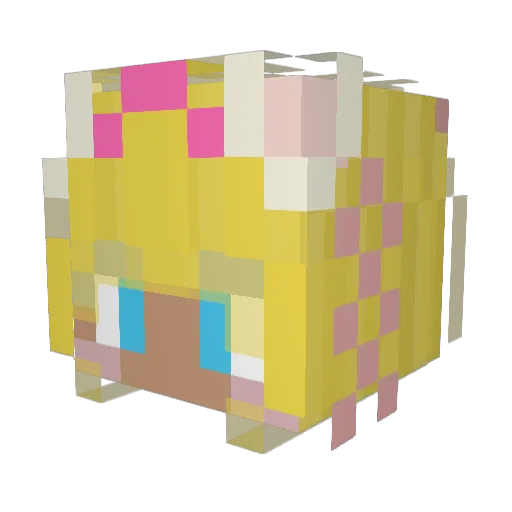 thank4u Minecraft avatar head, 3D render
