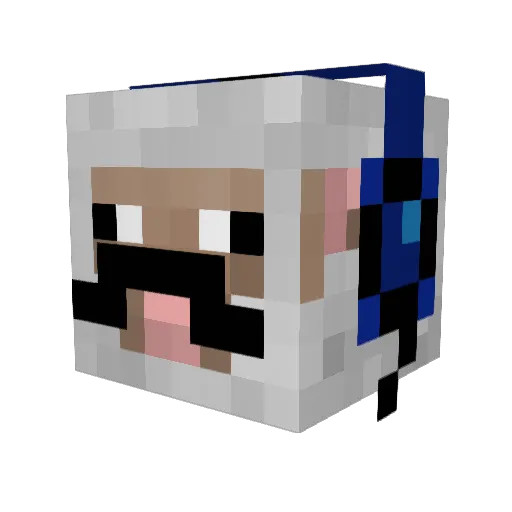 thatRaNdOm_sheep Minecraft avatar head, 3D render