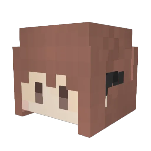 that_RedAkemi Minecraft avatar head, 3D render