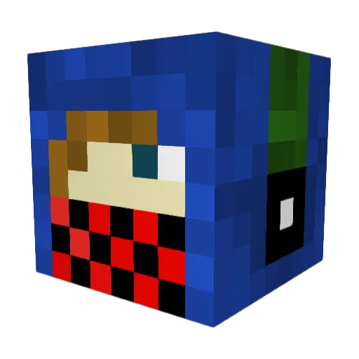 that_potatoguy Minecraft avatar head, 3D render
