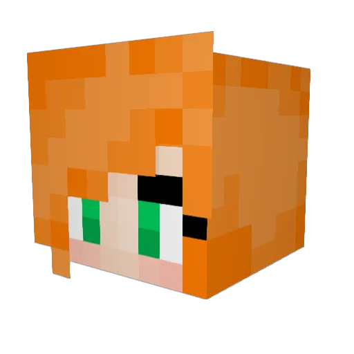 that_writergirl Minecraft avatar head, 3D render
