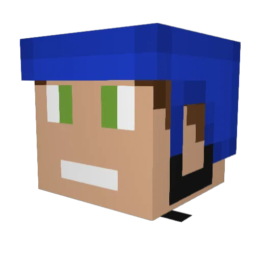 thatcherdemko Minecraft avatar head, 3D render