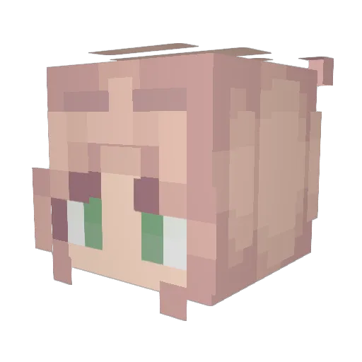 thatcholegirl Minecraft avatar head, 3D render