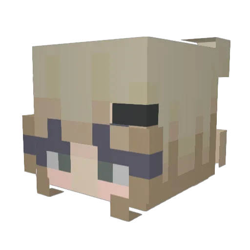 thatgirlevelyn Minecraft avatar head, 3D render