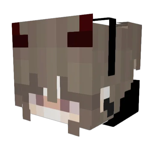 thatgloomie Minecraft avatar head, 3D render