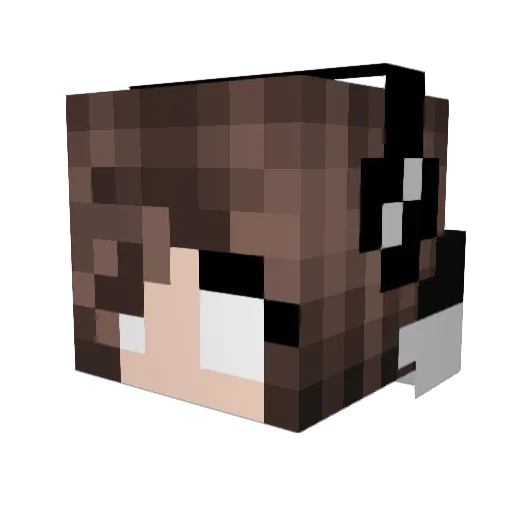 thatgoogirl Minecraft avatar head, 3D render