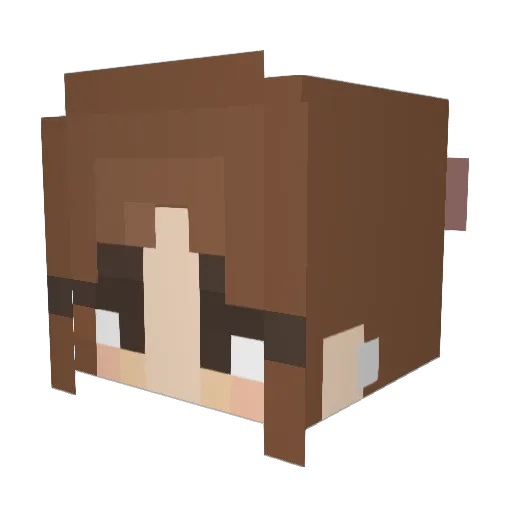 thatjadeperson Minecraft avatar head, 3D render