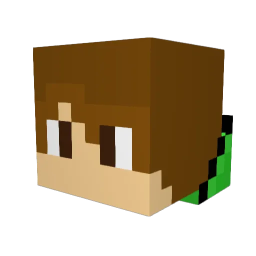 thatkidlabean Minecraft avatar head, 3D render
