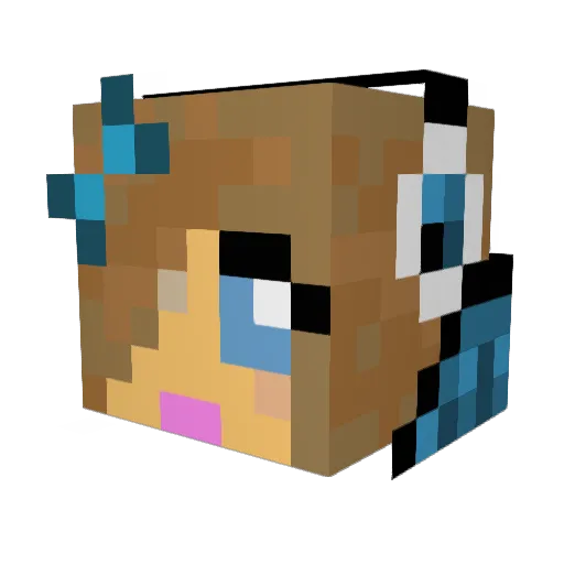 thatkidsofia Minecraft avatar head, 3D render