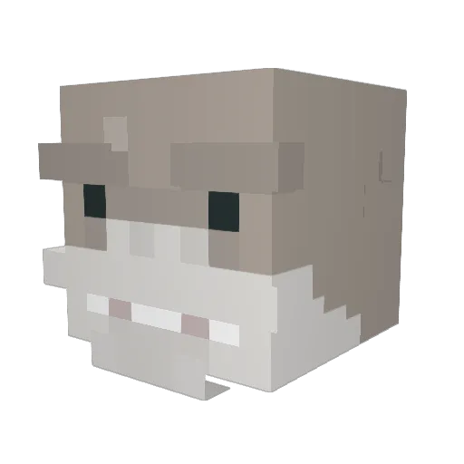 thatmc Minecraft avatar head, 3D render