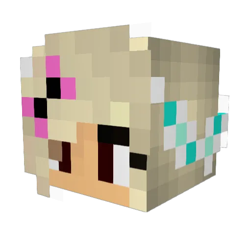 thatonechickXO Minecraft avatar head, 3D render