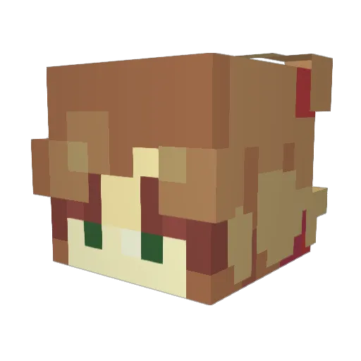 thatsamaure Minecraft avatar head, 3D render