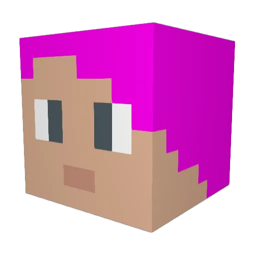 thatsebi Minecraft avatar head, 3D render