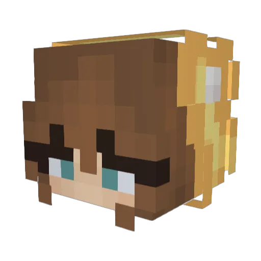 thatwallflower Minecraft avatar head, 3D render