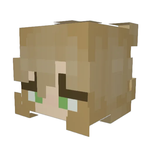 thavwrecka Minecraft avatar head, 3D render