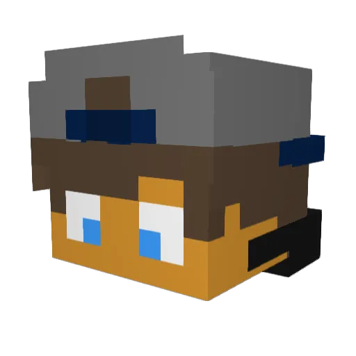 thaylon07r Minecraft avatar head, 3D render
