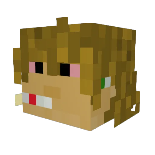 thcauz Minecraft avatar head, 3D render
