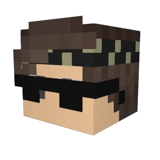 thcsp Minecraft avatar head, 3D render