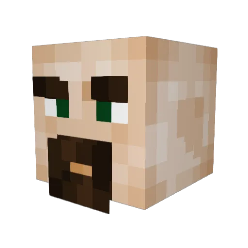 the14axolotl Minecraft avatar head, 3D render