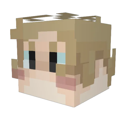 the1andonlymonk Minecraft avatar head, 3D render