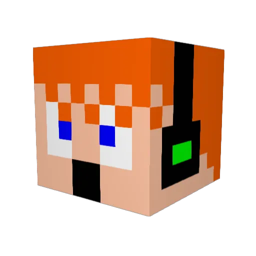 the21stman Minecraft avatar head, 3D render