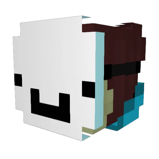 the2ndi Minecraft avatar head, 3D render