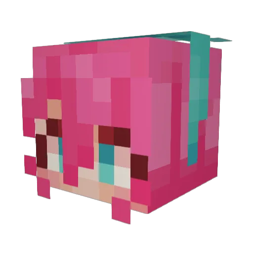 the777 Minecraft avatar head, 3D render