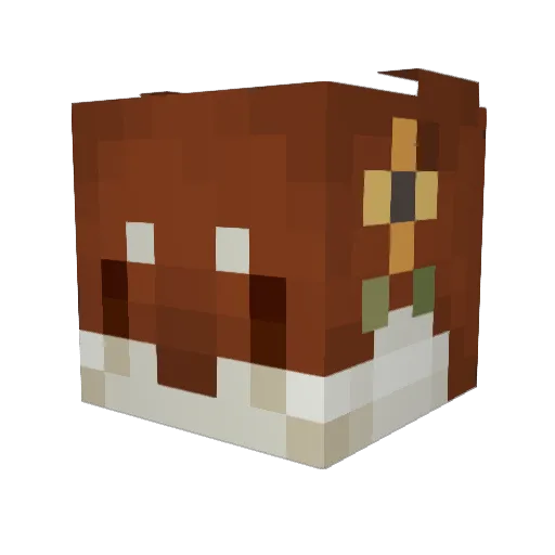 the7thSquirrel Minecraft avatar head, 3D render
