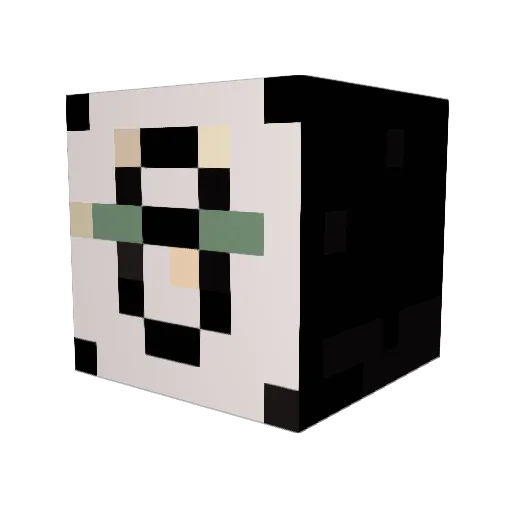 the8ball Minecraft avatar head, 3D render