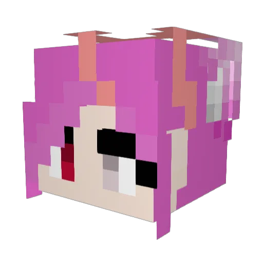the99999 Minecraft avatar head, 3D render