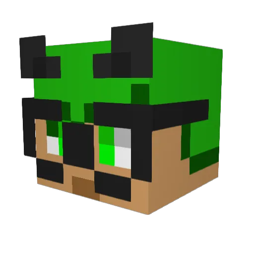 theAHG Minecraft avatar head, 3D render